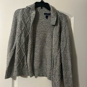 Karen Scott zip up sweater size small